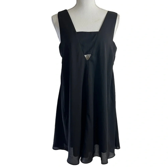 Joyce Leslie Black Dress Medium Cutouts Relaxed Fit Above The Knee Babydoll Fit - Picture 1 of 8